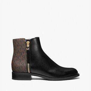 Michael Kors Britt Signature Logo Trim Ankle Boot NIB
